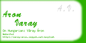 aron varay business card